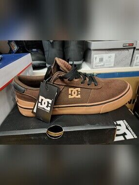 DC Shoes Brown Suede Skate Sneakers